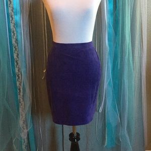Winlit Suede Leather Mini Skirt, Size 3